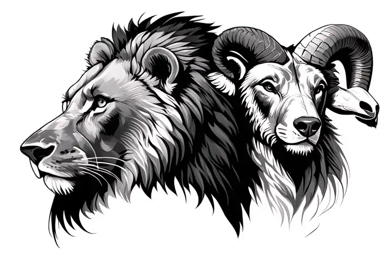 1 Lion 1 Bear 1 Raven 1 Ram Heads