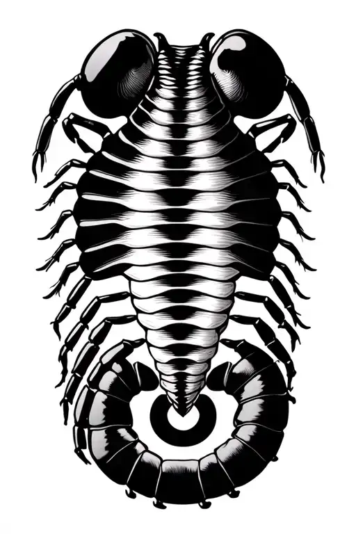 Centipede With The Symbolism Of Triskell Symbol Incorporated