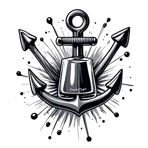 Anchor And Nail Polish Bottle