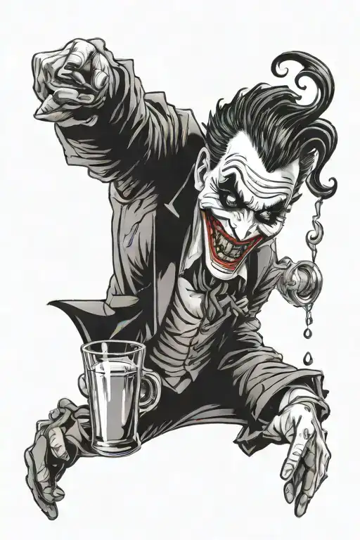 Joker And Shaker Pouring