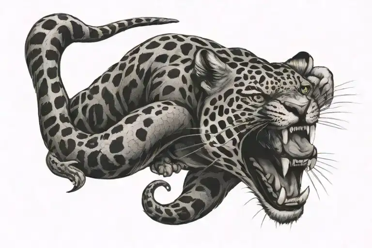 Jaguar Killing Snake