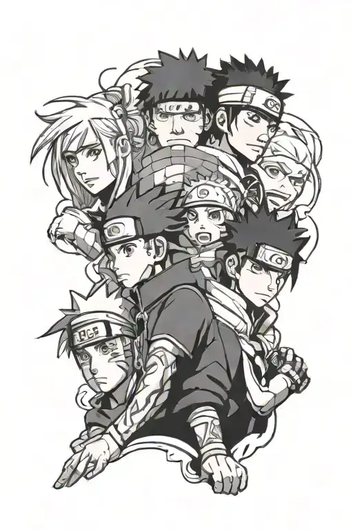 Naruto And Hinata With 4Lifers Underit