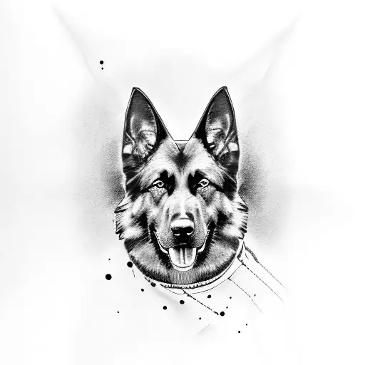 Black German Shepherd Walking