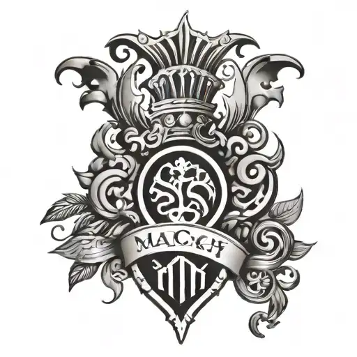 Scottish Tribal Tattoo With Mackay Crest