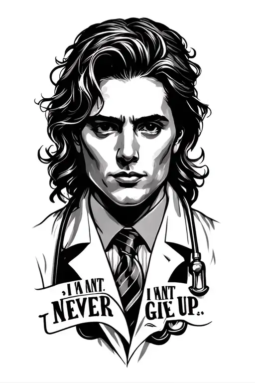 I Am A Doctor And I Never Give Up I Want Tattoo Design