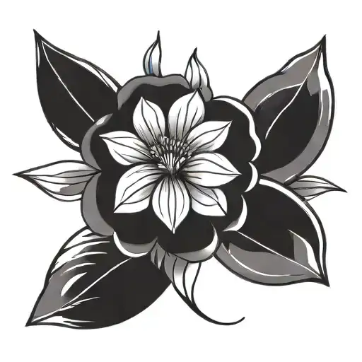 Minimalist Flowers Making Up The Out Line Of A Abstract Potato