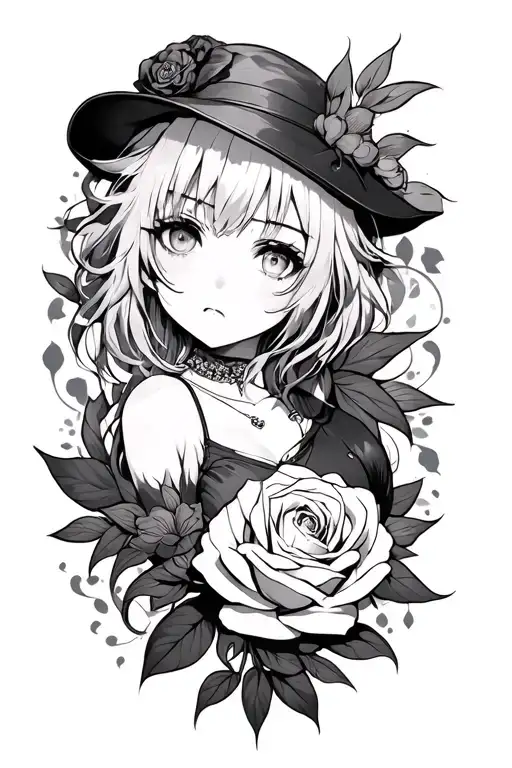 Anime Inspired Tattoo Design Featuring