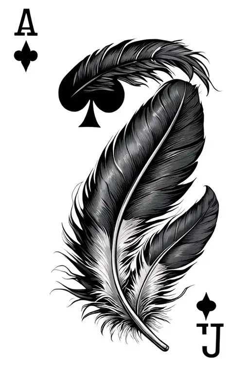 Western Feather Playing Cards
