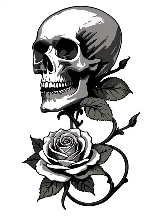 Skull And Rose Duo