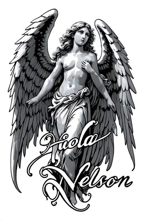Angel Nelson Name Written Underneath