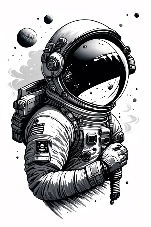 Astronaught In Space Themed