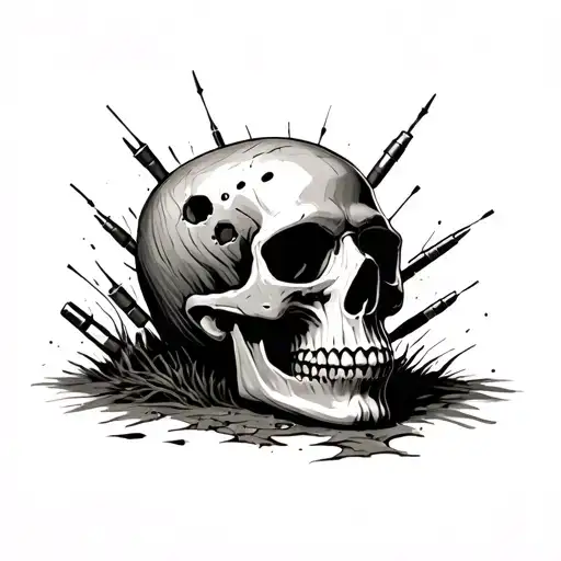 Bullet Holes In A Skull With Woody