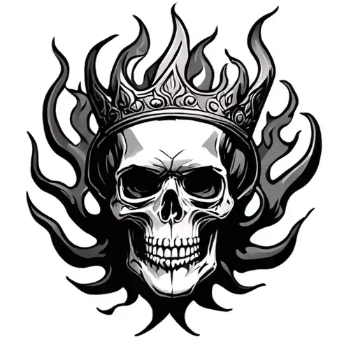 Skull King Fire Flames