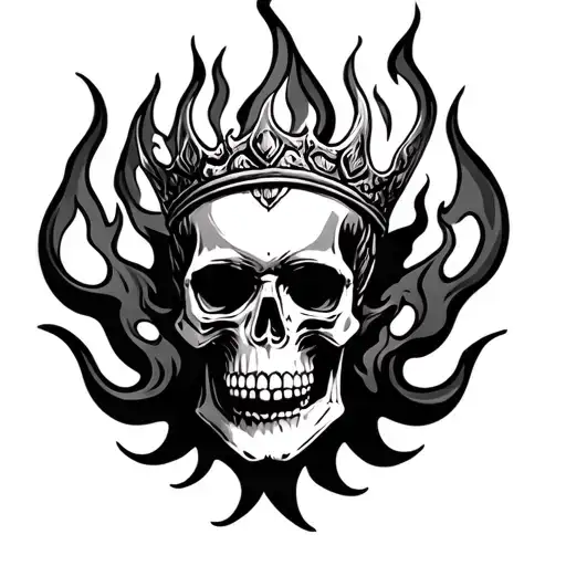 Skull King Fire Flames