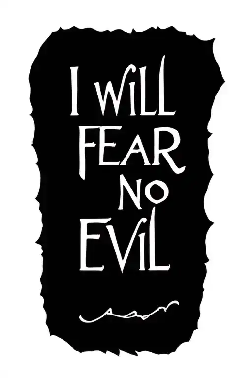 Bible Verse I Will Fear No Evil