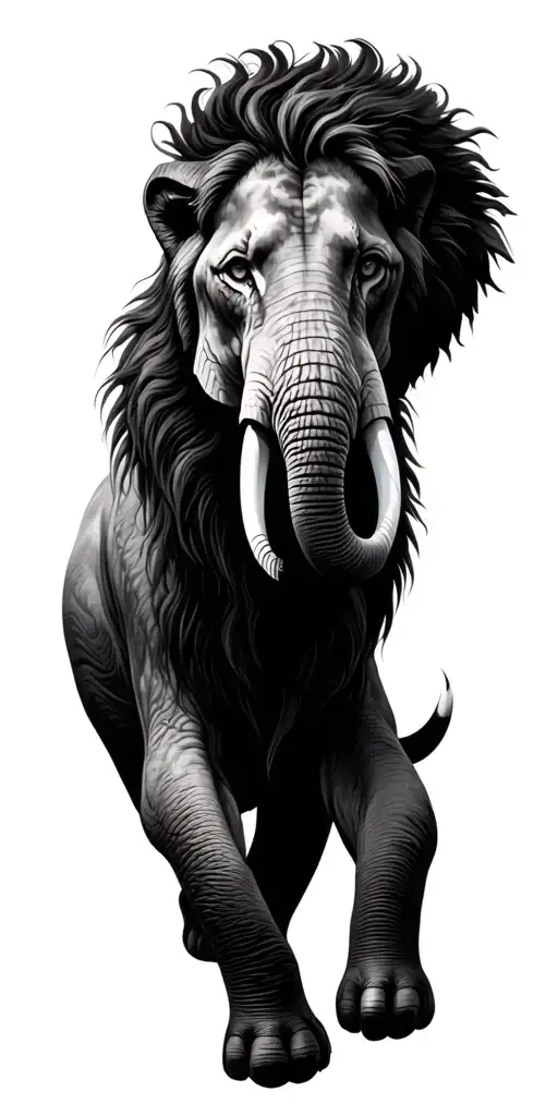 Lion Elephant War Scene