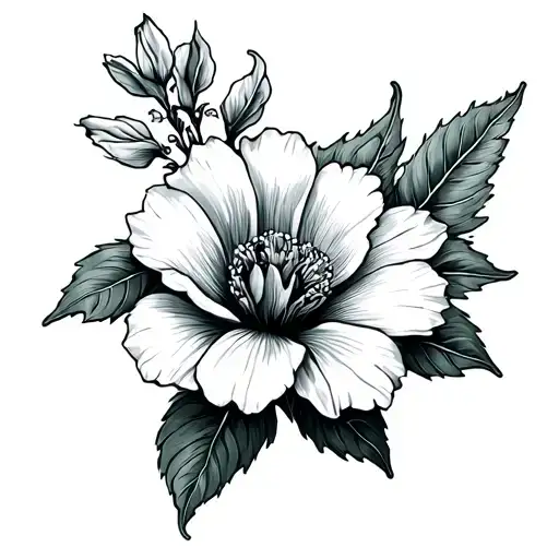 The Israel Map Fine Line Tattoo With The Flower Helichrycum Sanguineum