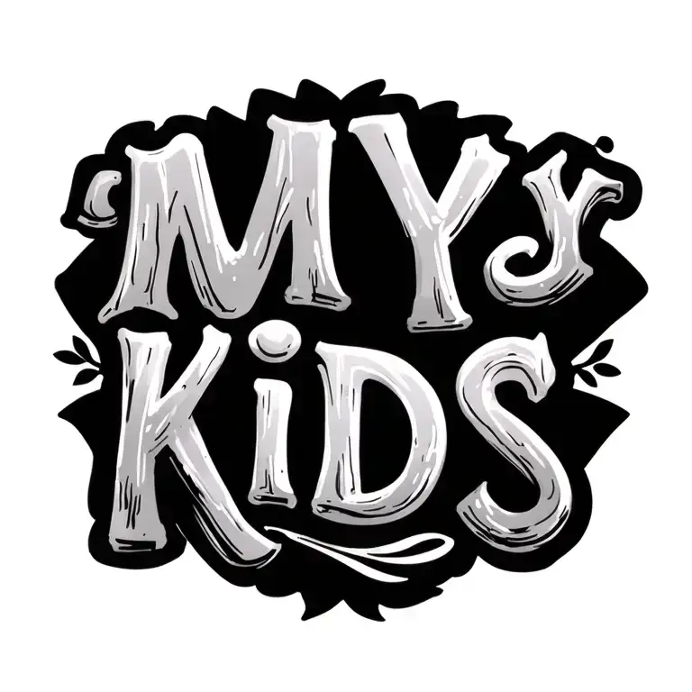 My Kids Name Written Horizontally