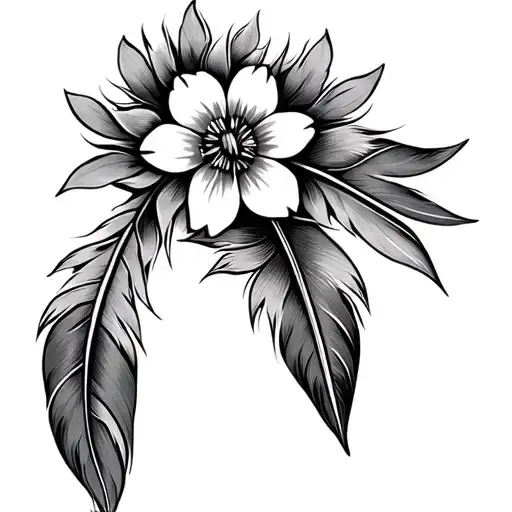 Native American Feather Flowers