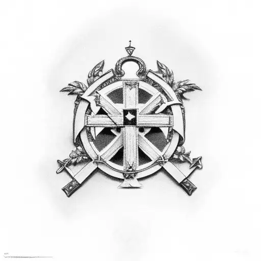 Croix De La Lorraine Avec Croix De Jesus
