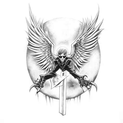 Death Note With Gothic Death Angel Wings