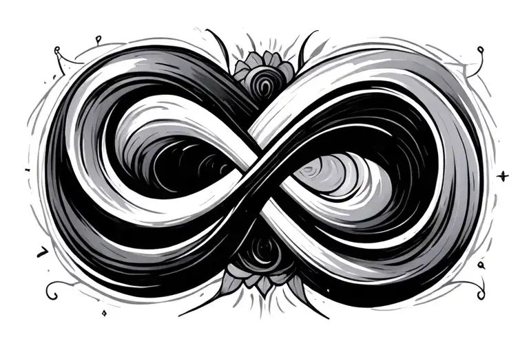 Infinity Symbol Intertwined Libra Zodiac Sign