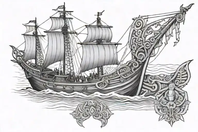 American Indian Mexican Irish Norwegian Vikings Boat