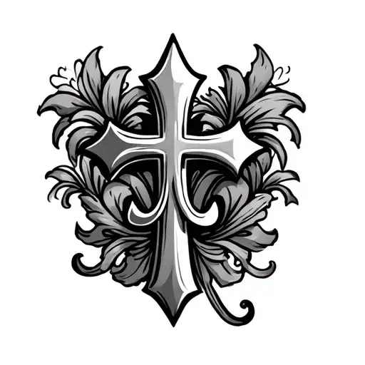 Royal Fleur-de-lis With Catholic Cross