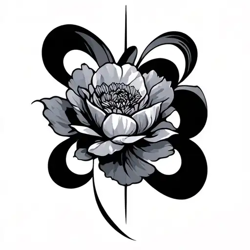 Abstract Tattoo Symbolizing Moving Back To The Start Line