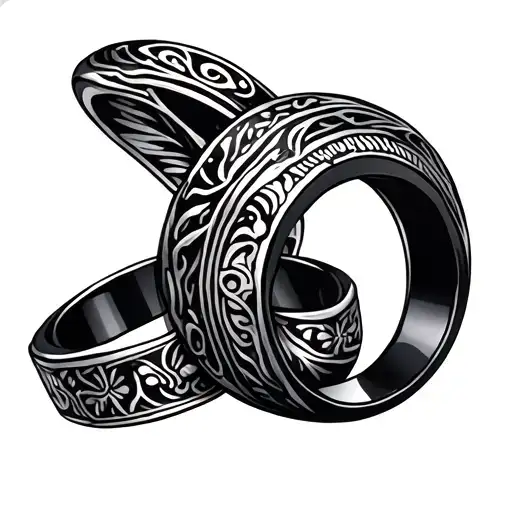 Black Rings And Patterns For The Ankle