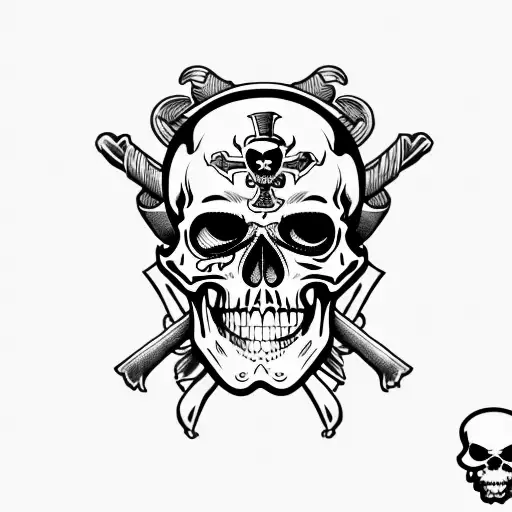 Pirate Skull And Bones Flag Dia Dos Muertos