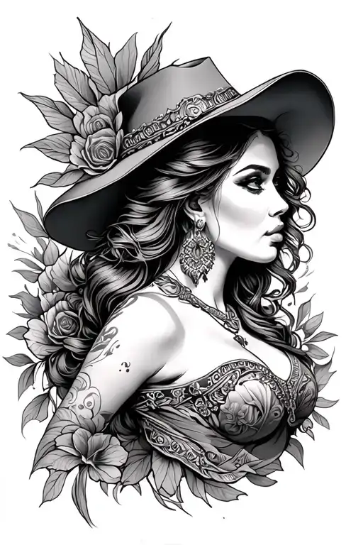 Western Half Sleeve Tattoo Feminine