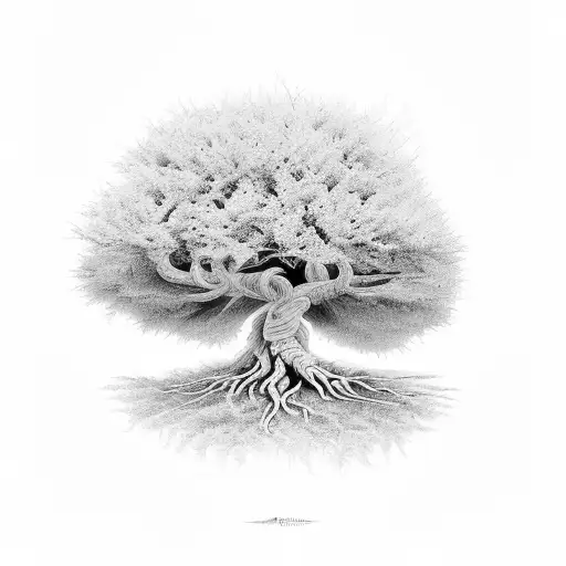 A Detailed Tree With The Word 'Laly' Incorporated Into Its Branches