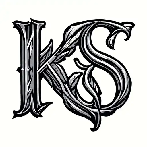 A Serch Bythol Symbol With Monogram For K And S