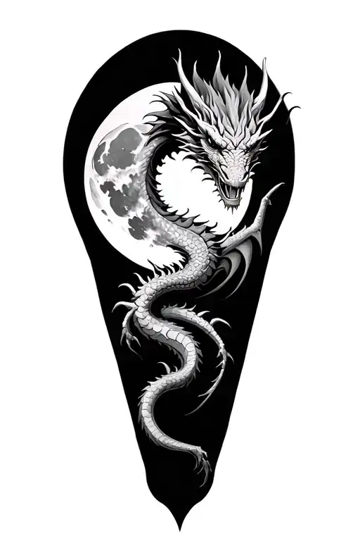 Dragon Whole And Moon