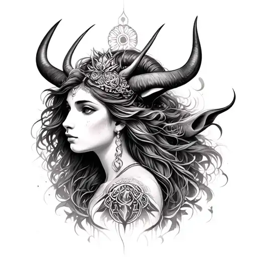 Goddess And Taurus Zodiac Sign