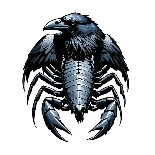 Scorpion With Raven