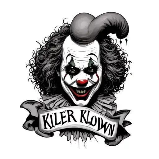 Evil Clown And Written Under The Clown I Want It To Say Killer Klown