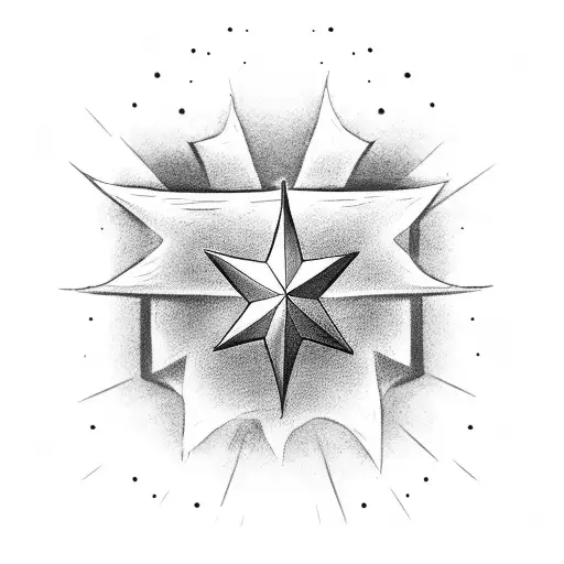A Black-grey Tattoo Of A Beer Glass With A David's Star Inside