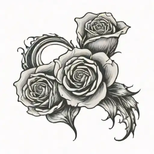 Waves And Rose Wrapped