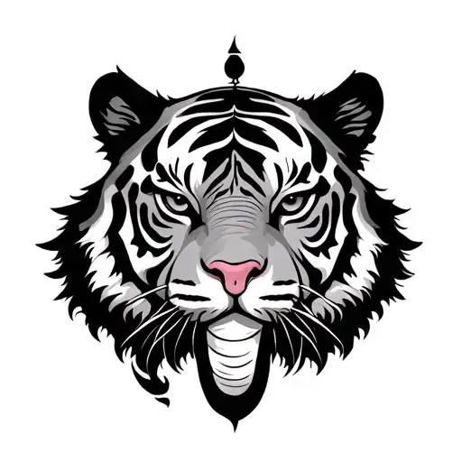 Tiger Ganesh Hindi Mandala Kali