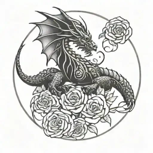 Rose Tree Of Life Dragon