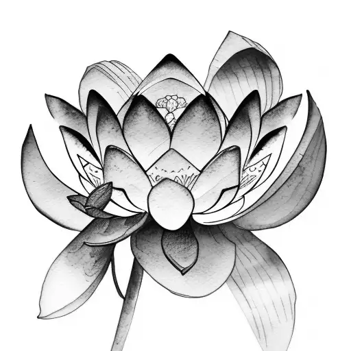 Watercolor Lotus