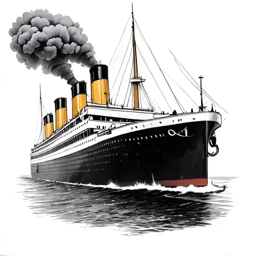 Queen Mary Steam Ship Mixed With Flying Scotsman Steam Train