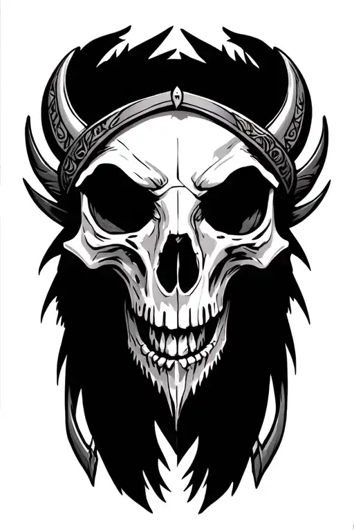 Raven Skull Vikings Elements Related