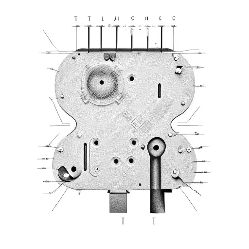 Exploded Schematic Of A Fender Telecaster Guitar With The Electronics Exposed