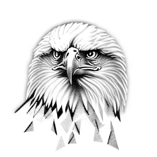 Eagle On A Limb Covered In Snow