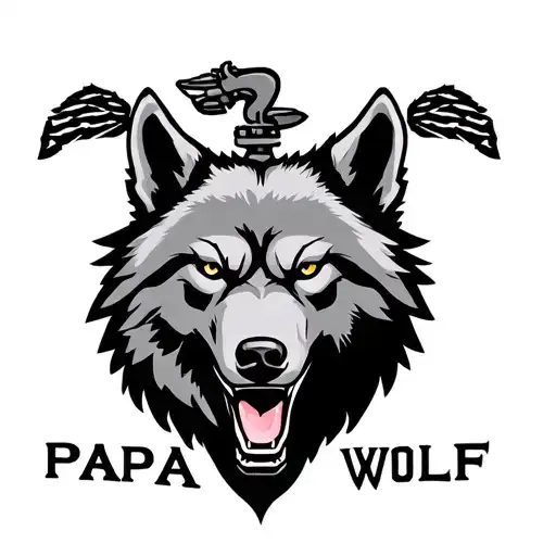 Tribute Papa Wolf Marine Corps Emblem