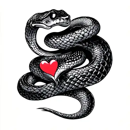 Snake With Heart Scales