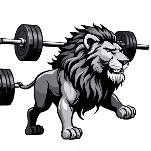 Weightlifting Lion